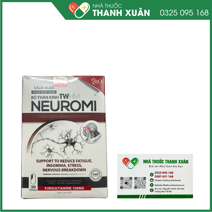 Bổ thần kinh Neuromi hỗ trợ giảm mệt mỏi, mất ngủ